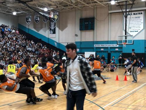Students participating in school activities
